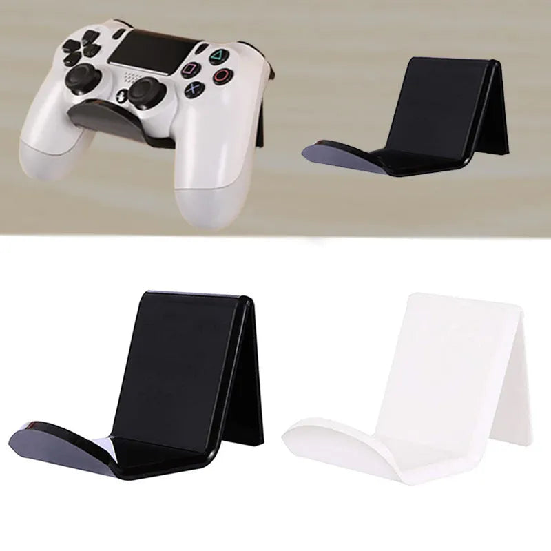 Universal plastic game controller wall mounting bracket in black, white or transparent colour options