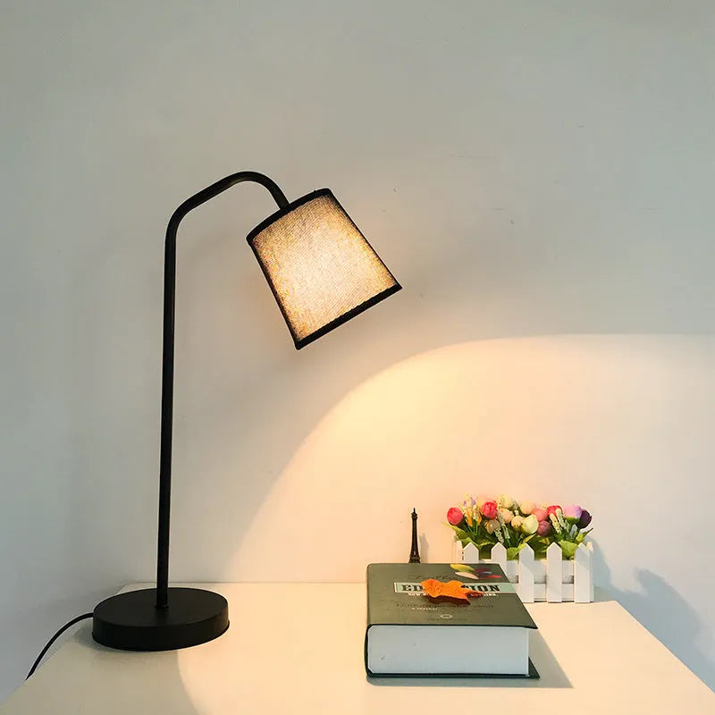 Nordic style eye protection table lamp with dimmer switch and LED lighting in multiple colour options
