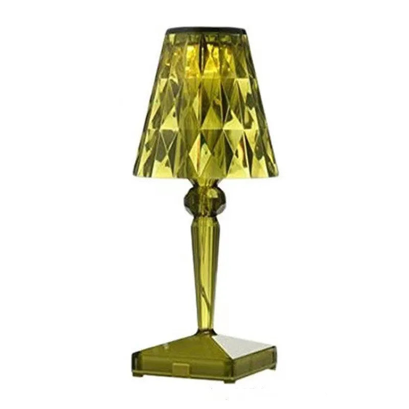 Portable touch projection night light with rose gold plating and acrylic construction