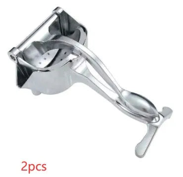Small manual juicer in silver iron for orange juice, watermelon juice and opening nuts, hand press design, 1PC