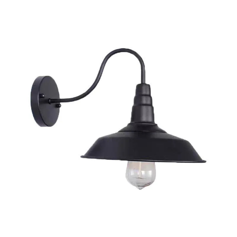 Retro villa courtyard wall lamp in silver or copper finish with modern simplicity design