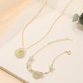 925 silver orchid necklace with safety peace buckle and flower geometric pendant