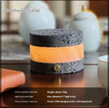 Orange volcanic rock USB night lamp with touch dimming and essential oil diffuser measuring 9cm by 7.5cm