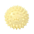Blue TPR rubber dog chew ball with textured surface for tooth cleaning, 6cm diameter.