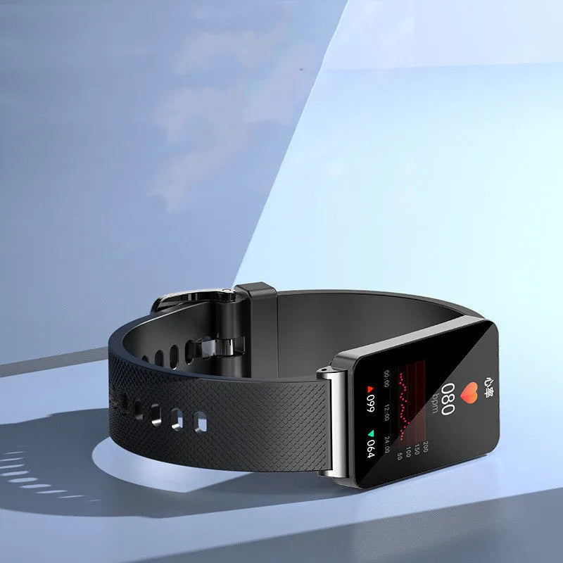 EP08 blood glucose monitoring smart bracelet with touch screen on TPU wrist strap