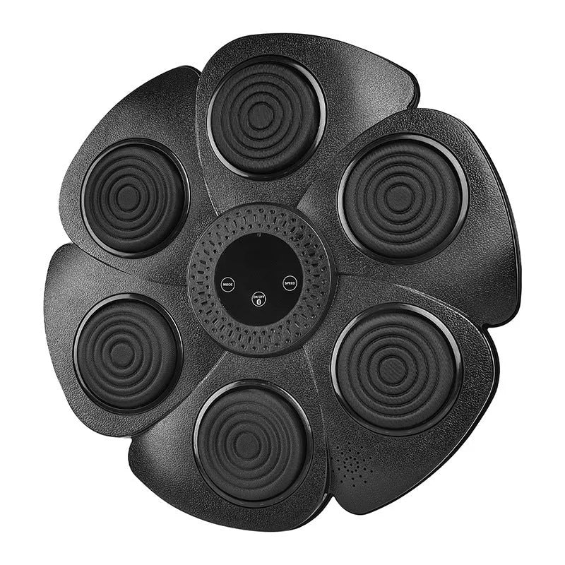 Black plastic smart boxing wall target with LED lights and Bluetooth connectivity for teenage training