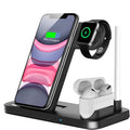 15W folding 4-in-1 wireless charger for Apple iPhone and Apple Pencil in space grey colour