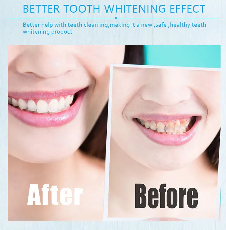A teeth whitening pen with a brush applicator, shown in plastic and aluminium case options.