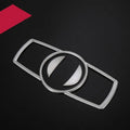 Silver BMW 5 Series headlight switch frame decorative sticker