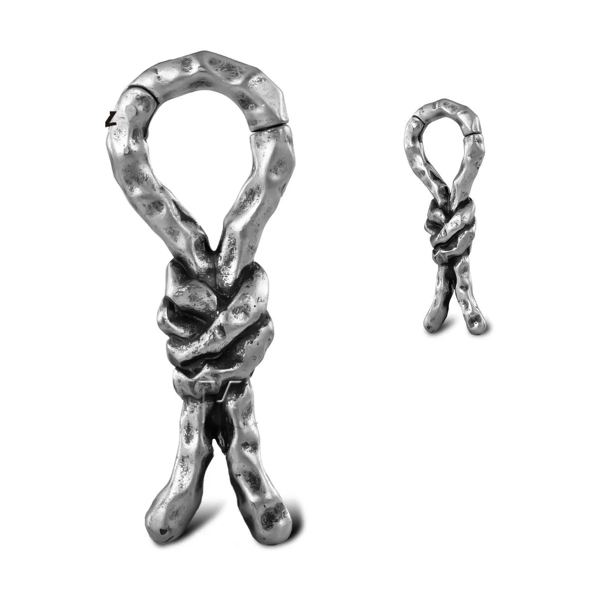 Creative Bends And Hitches copper auricle earrings with 4mm size and retro bending design.
