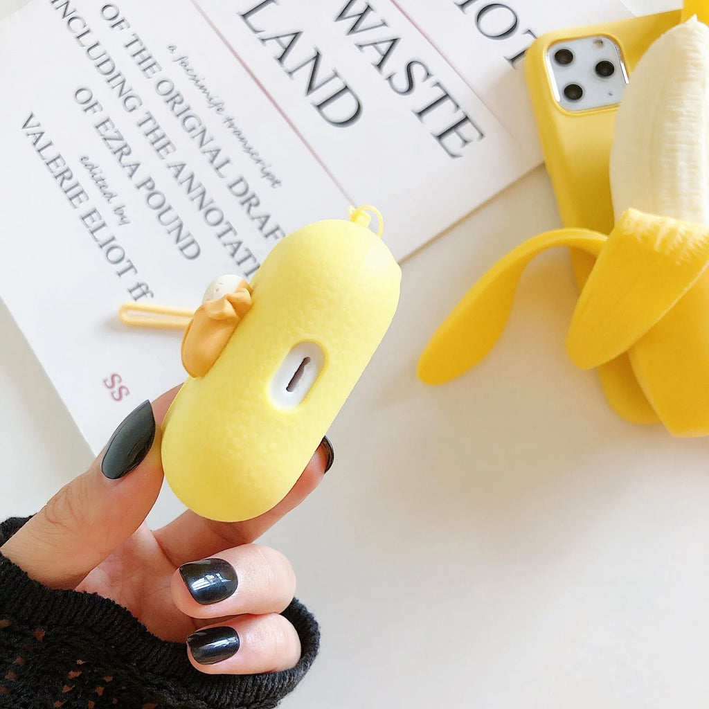 IMD solid colour iPhone case featuring a large open banana graphic, compatible with multiple iPhone models.
