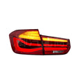 BMW 3 Series car LED tail light assembly in red or smoked black for 12-15 year models