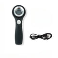 Black and silver magnifying glasses with optical glass lenses and LED illumination