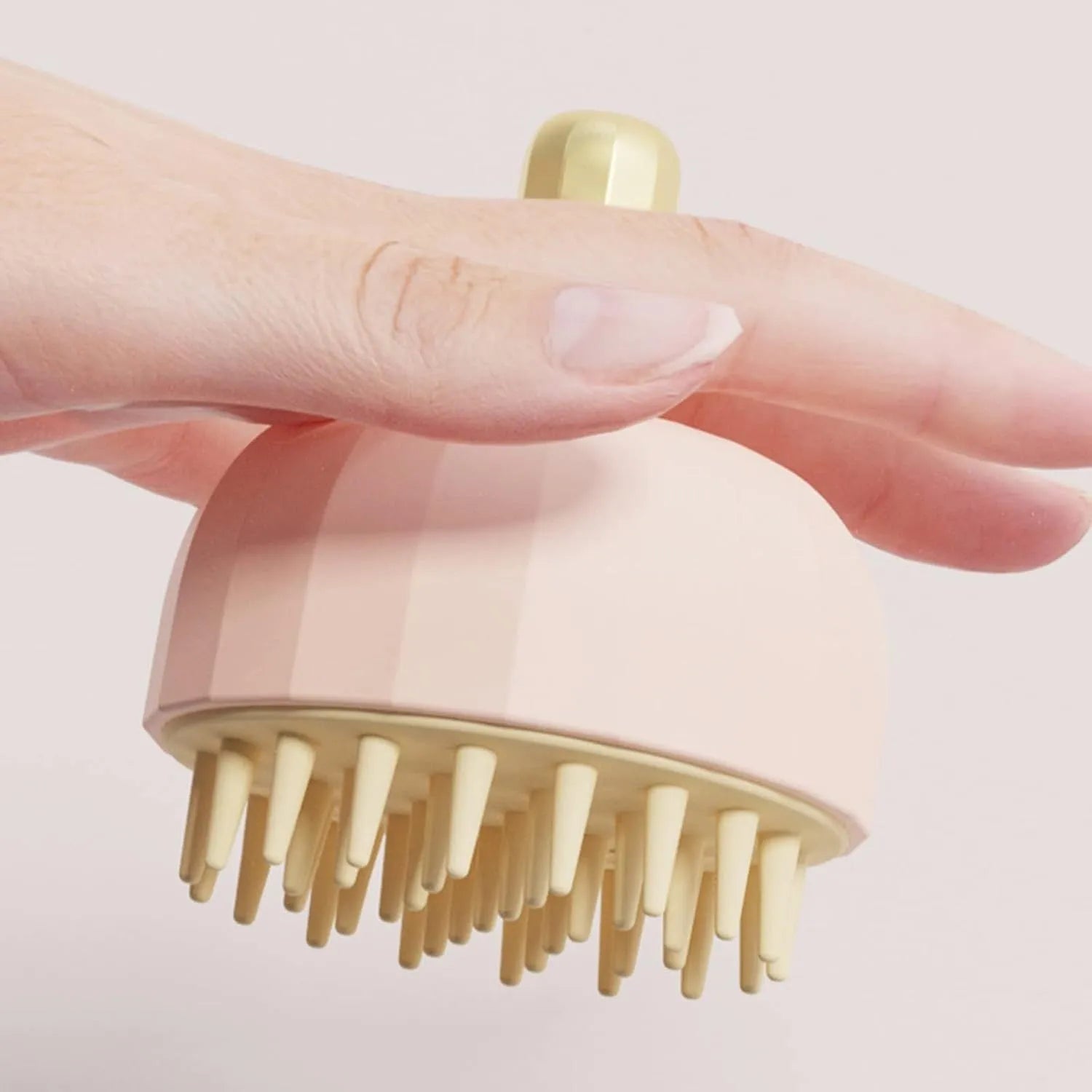 Green pet shampoo massage brush with drain holes for dog and cat bath grooming