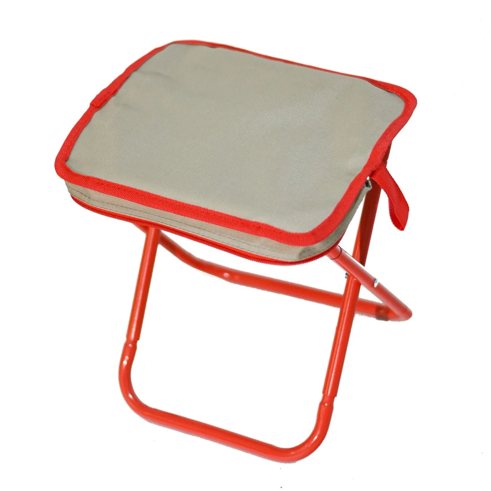 Lightweight foldable camp stool in pencil box design with Oxford cloth fabric