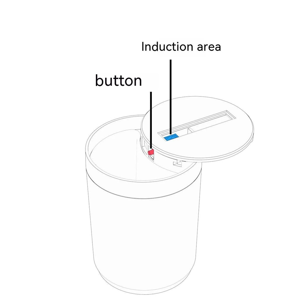 Intelligent induction ashtray with automatic opening in aluminium construction