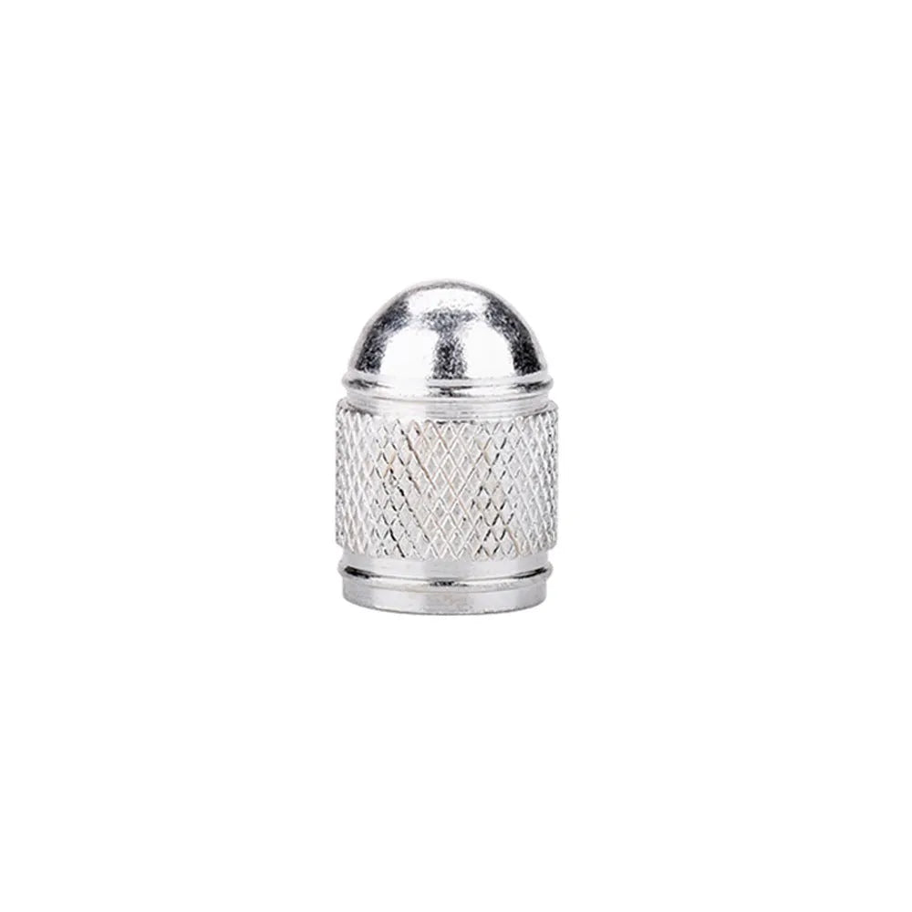 Aluminium mountain bike tyre valve dust cap with decorative beads and chain in multiple colours