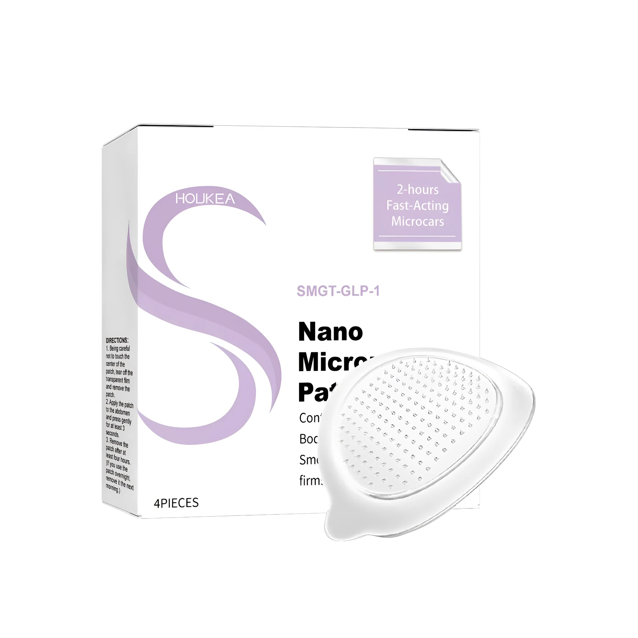 Nano microneedle skincare patch pack with four reusable application stickers.