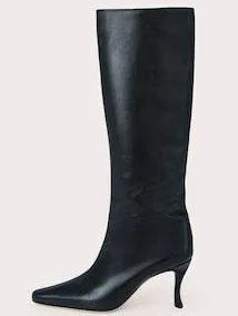 Women's square toe ankle cowboy boots in microfiber, shown in available colours like black, brown stone, and grey.