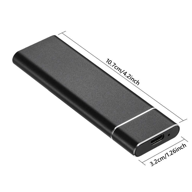 High-speed 6TB SSD mobile hard disk with metal shell in black, blue, orange, red, and silver colour options
