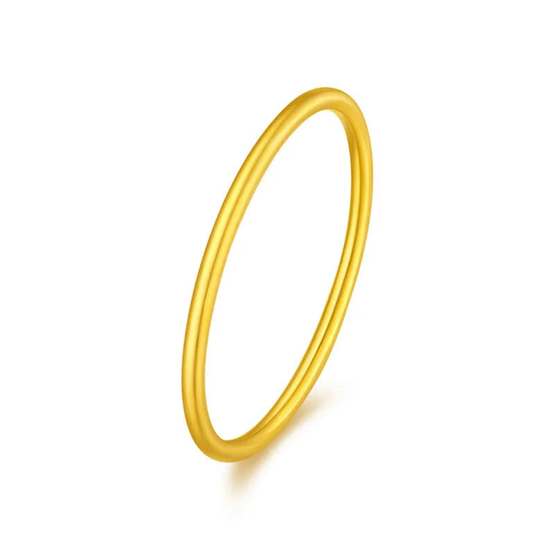 Brass gold plated women's bracelet ring showing twist, matte, and glossy finish options