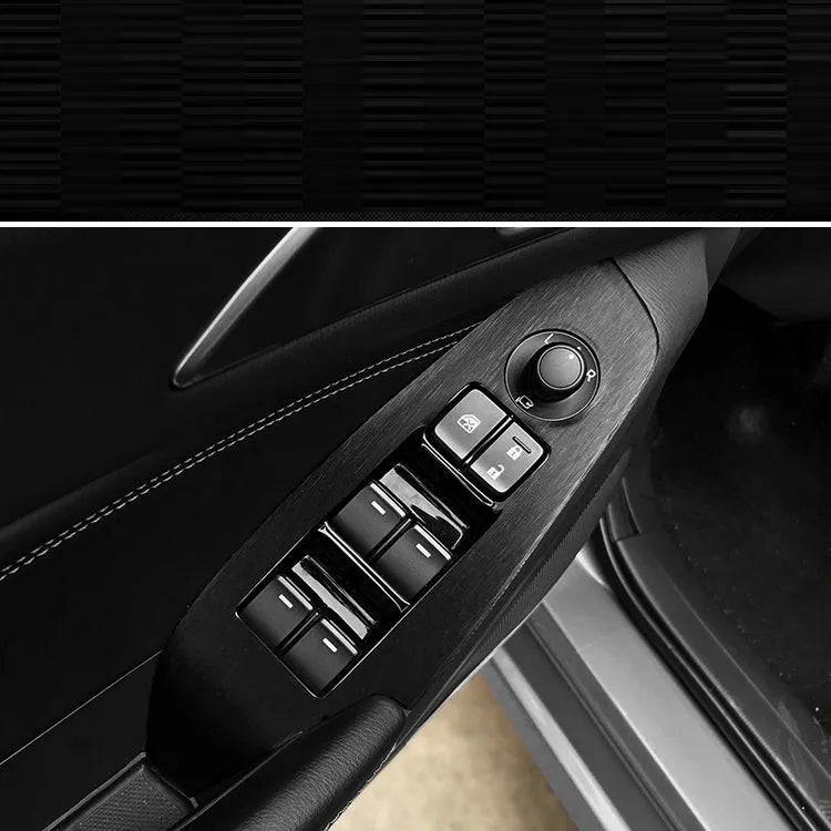 Unksera car interior sticker kit with pre-cut pieces for dashboard, centre console, and gear handle