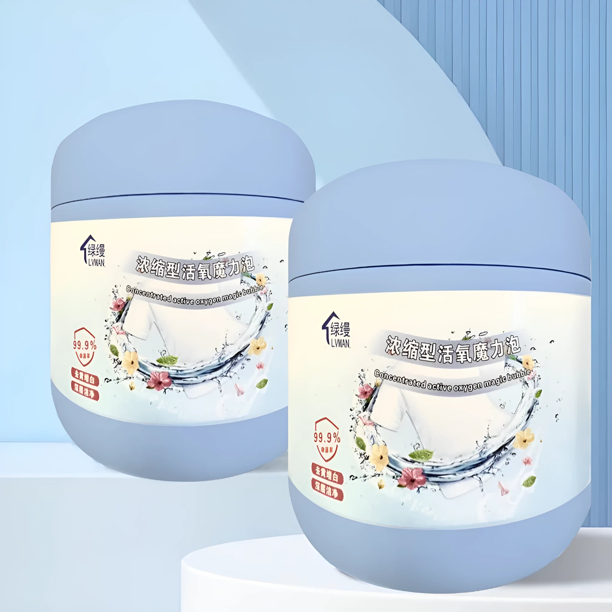 400g bottle of enhanced active oxygen bleaching powder for laundry stain removal.