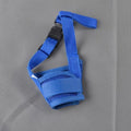 Adjustable plastic dog muzzle in black, blue, pink, purple, or red colours for biting and barking control