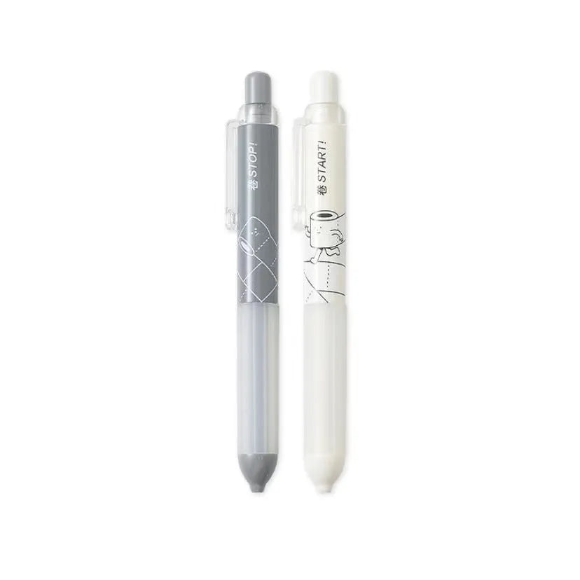 0.5mm automatic pencil with cloud grip design showing black and white colour options