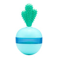 Blue interactive dog treat dispensing puzzle ball toy for medium large dogs