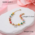 Heart-shaped stainless steel bracelet for women with 18K electroplated gold or steel finish
