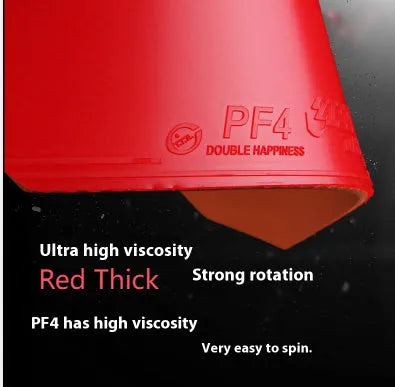 PF4-50 Fast Attack Sticky Classic-50 table tennis racket in red or black with thick or medium thick sponge.