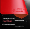 PF4-50 Fast Attack Sticky Classic-50 table tennis racket in red or black with thick or medium thick sponge.