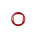 Car steering wheel cover dry carbon fibre decorative sticker frame black or red 280mm diameter