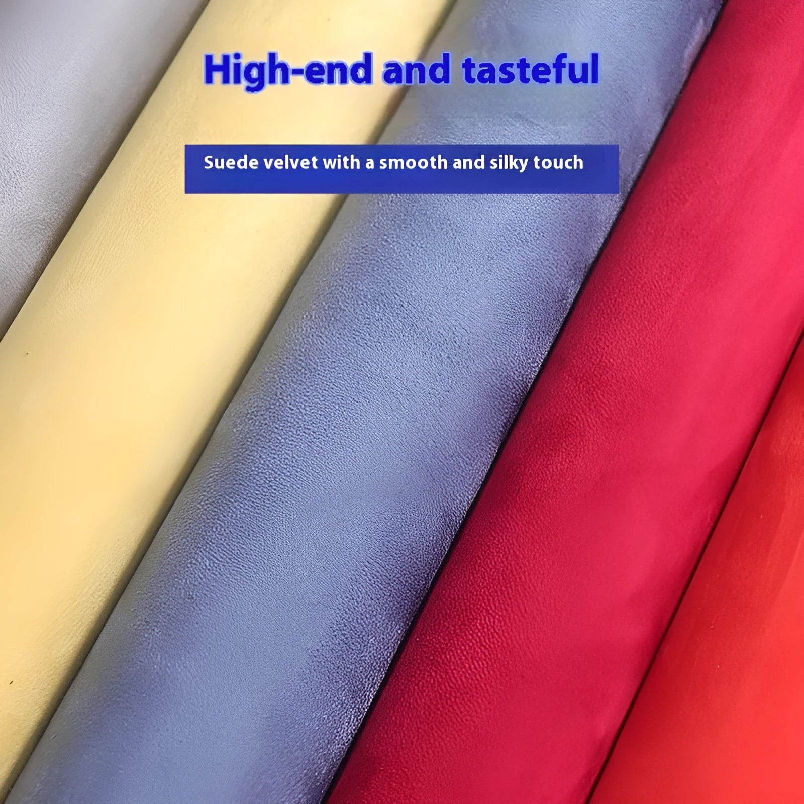 Roll of self-adhesive leather suede in beige colour showing texture and adhesive backing.