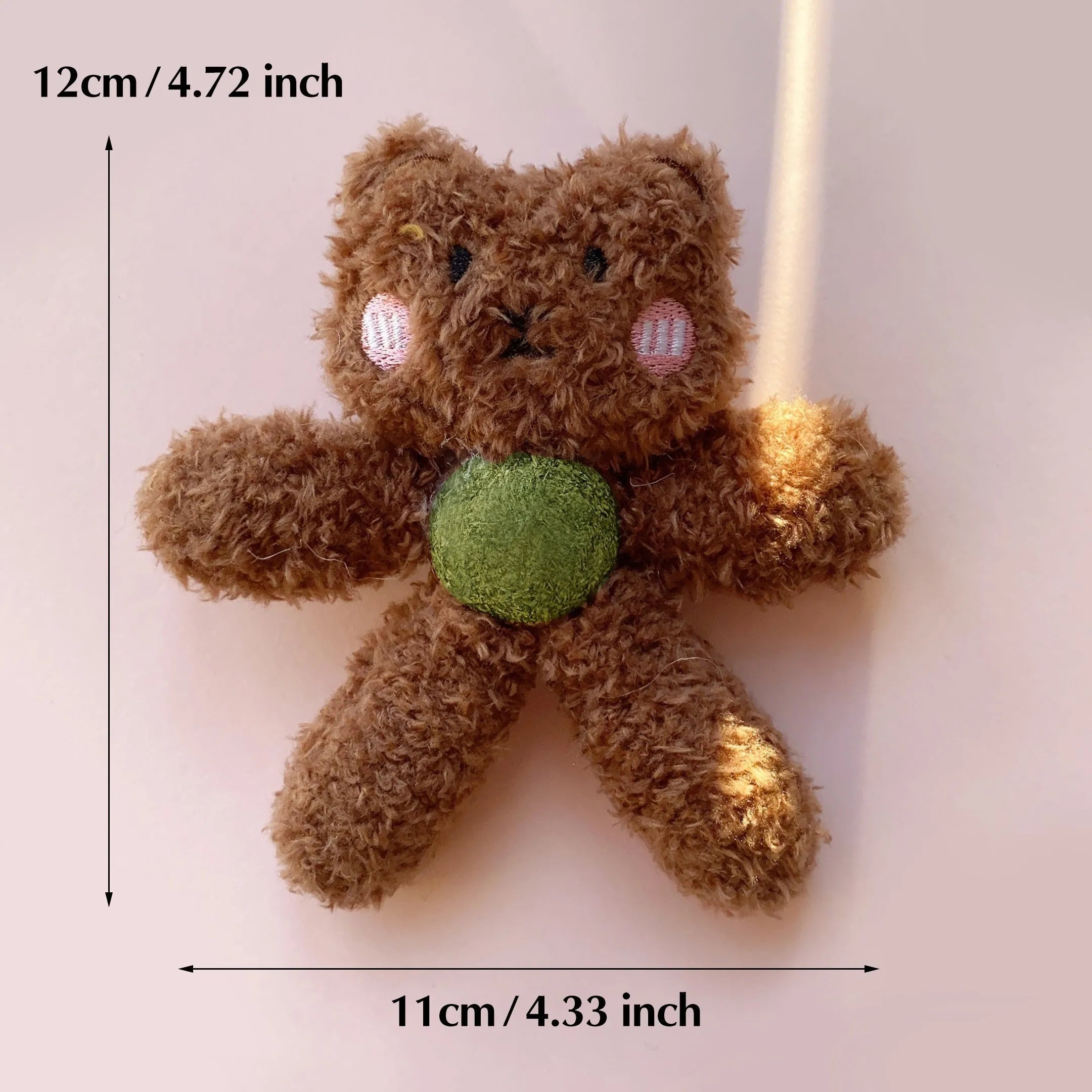 Brown bear style edible catnip chewing ball toy for cats dental care