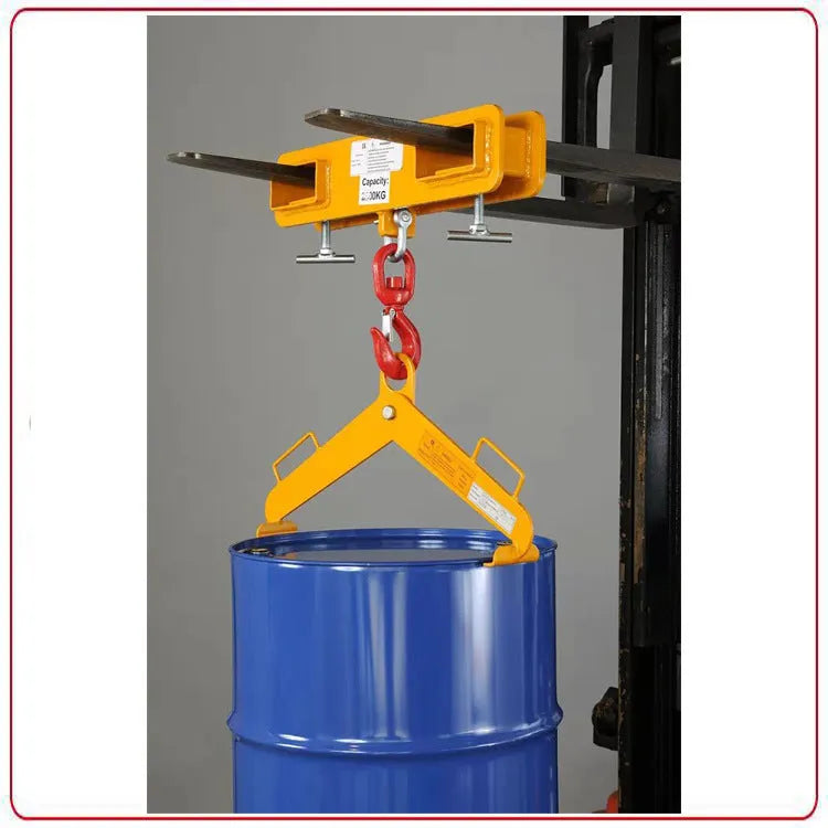 MK forklift hook attachment with rotatable design and safety locking device for converting forklifts to mobile cranes