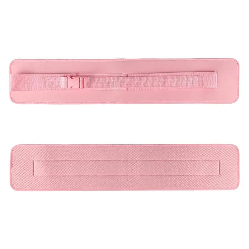 Black and pink adjustable hip bridge auxiliary strap for weight bearing fitness training