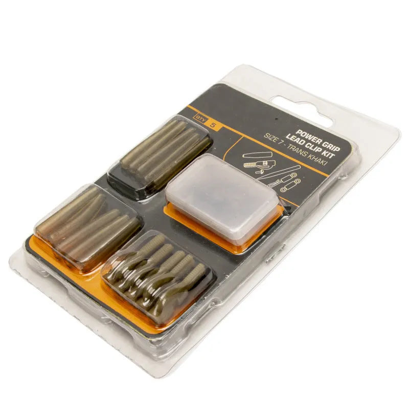 30 piece European carp fishing accessory set with anti-winding pipes, threaded hoses, rotation components, and screws