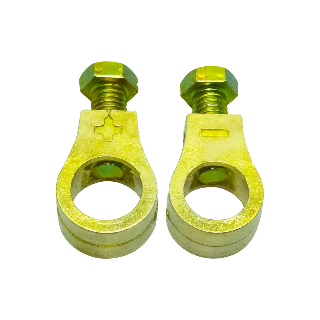 Pure copper car battery clamp with screw tightening mechanism
