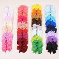 Handmade 3-inch grosgrain ribbon hair bows with alligator clips in multiple colours for baby girls and toddlers