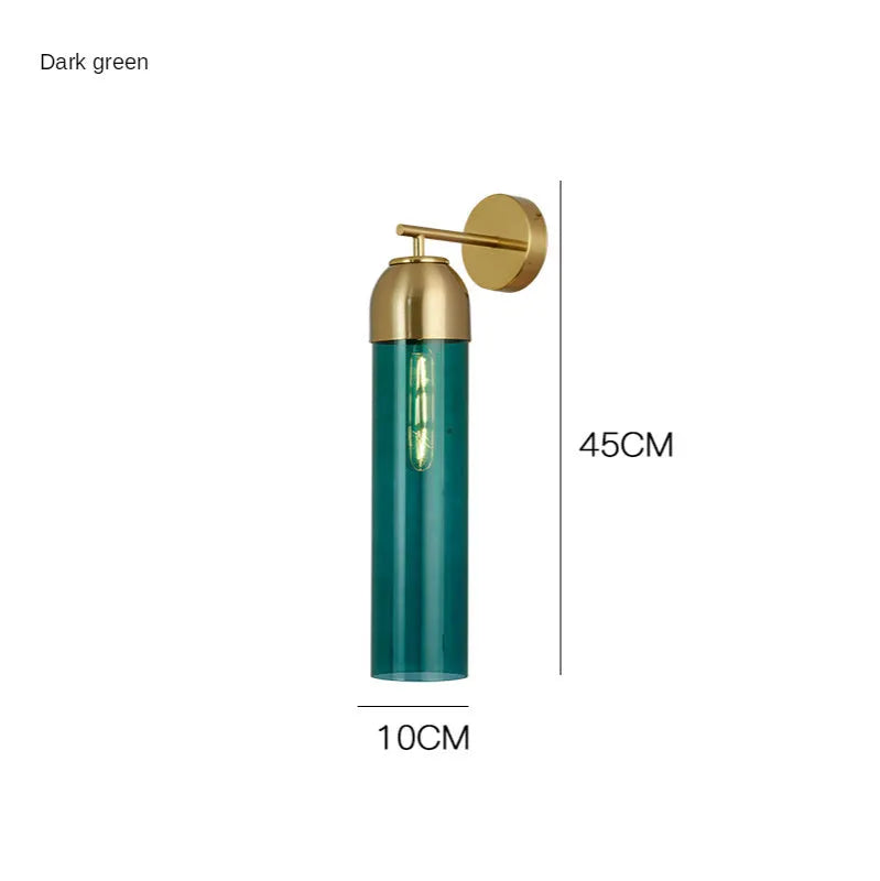 450mm diameter glass wall lamp with E27 holder in multiple colour options