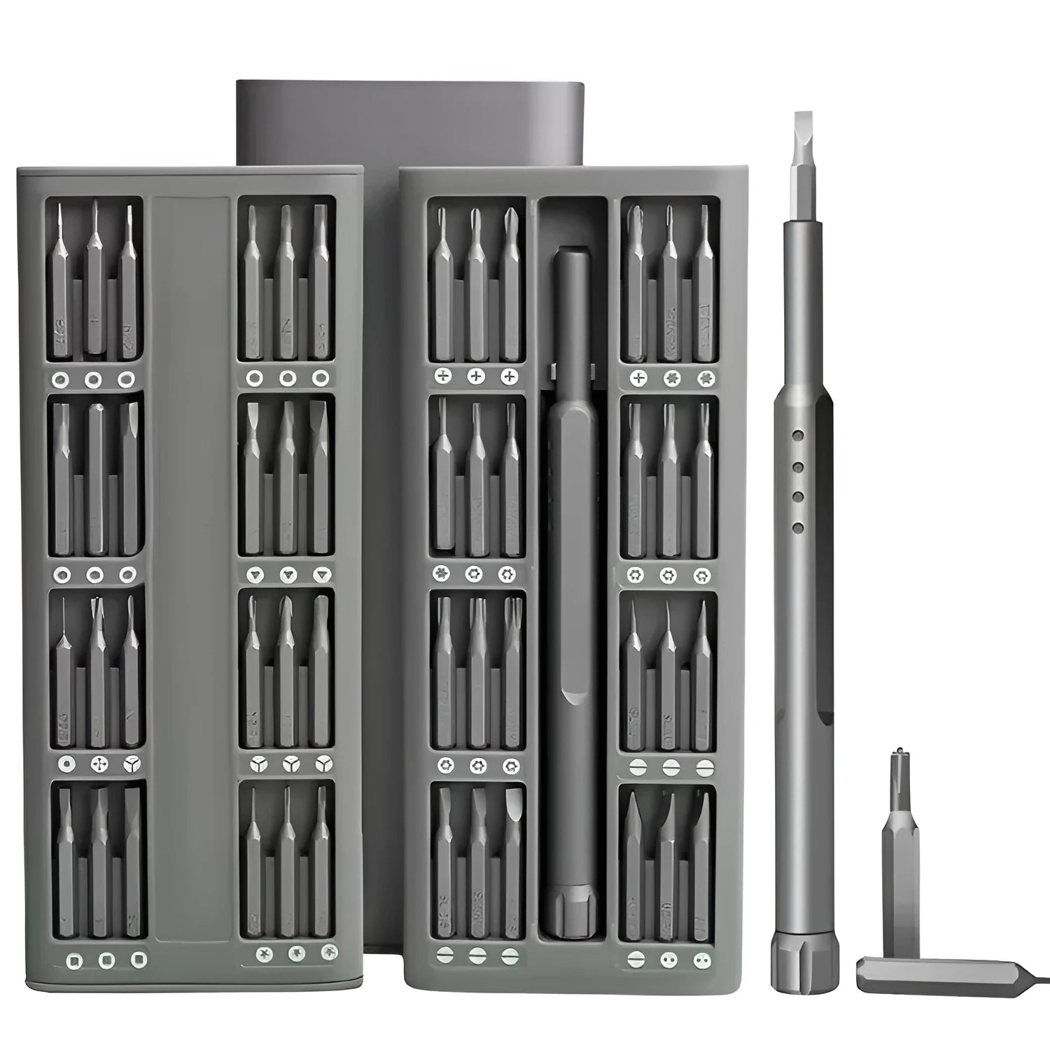 49-piece magnetic screwdriver set with cross and flathead bits for mobile phone disassembly