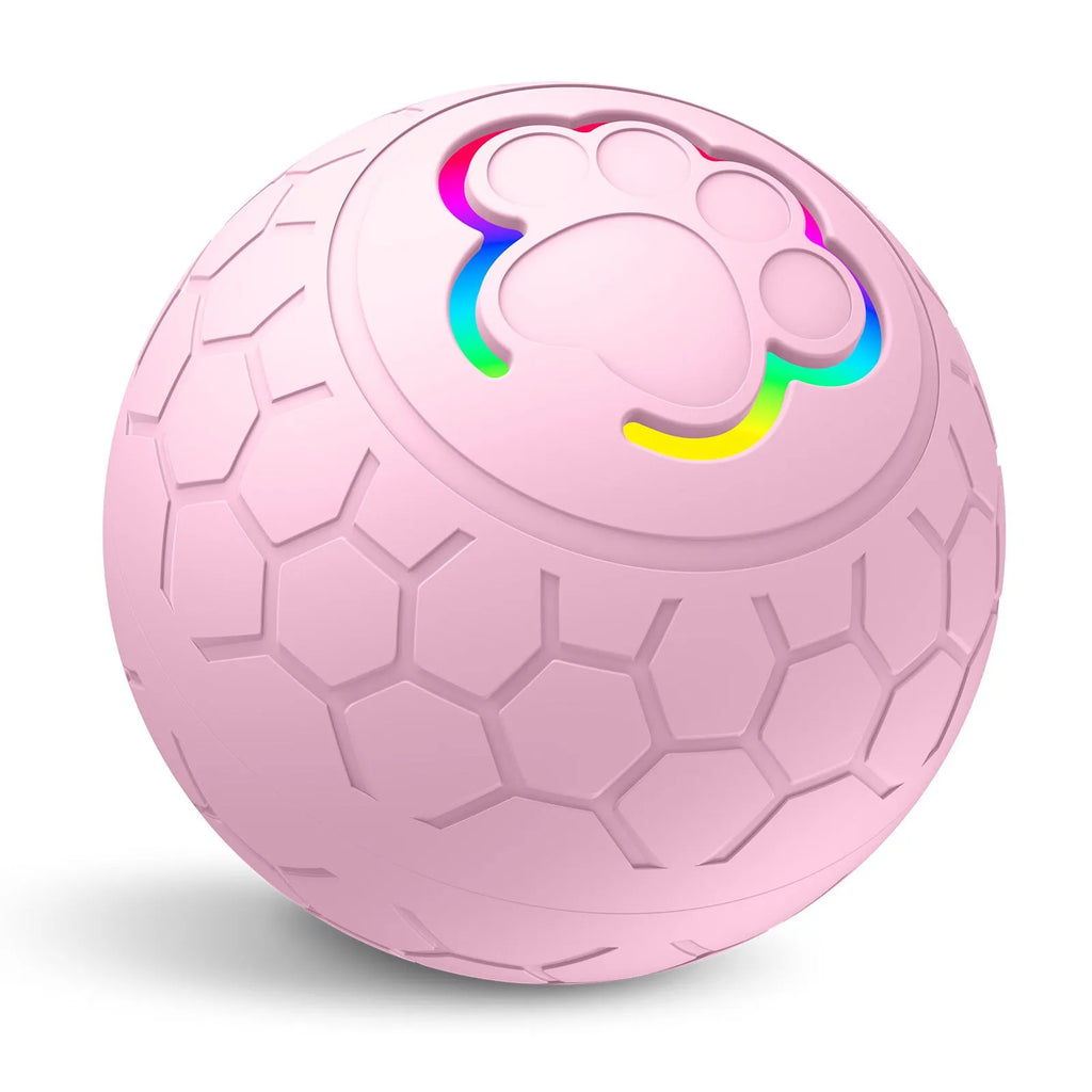 Silicone remote control gravity jumping pet ball for dogs and cats in blue, yellow, orange, pink or green