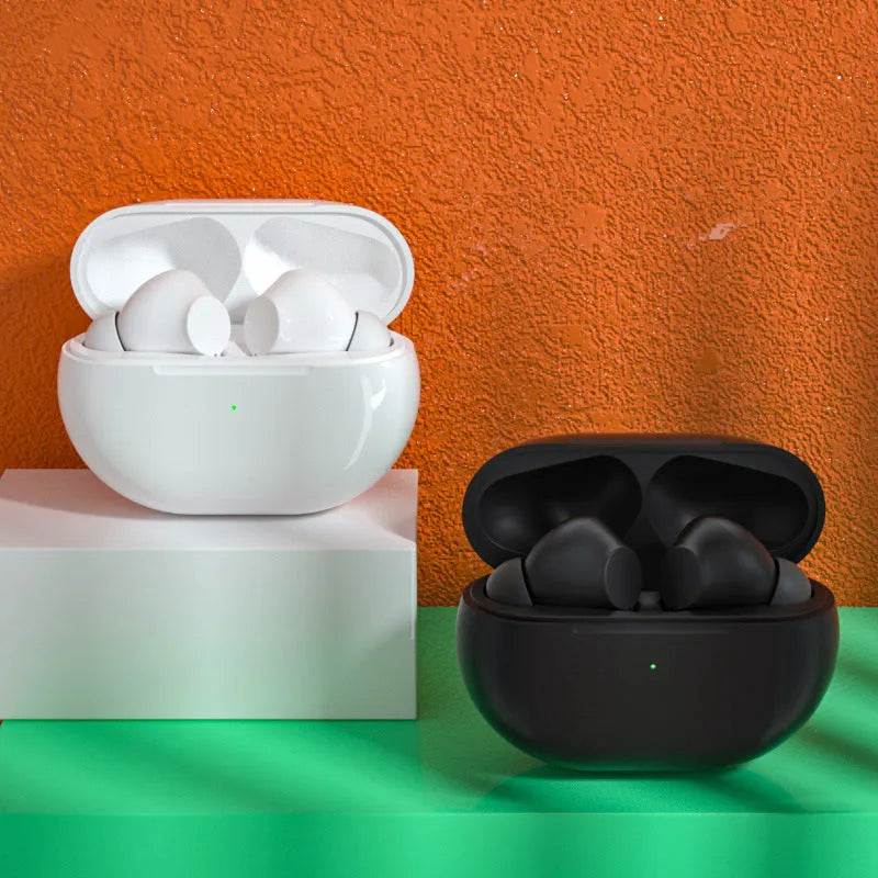 Pro4 Bluetooth wireless headset and charging case in black or white colour
