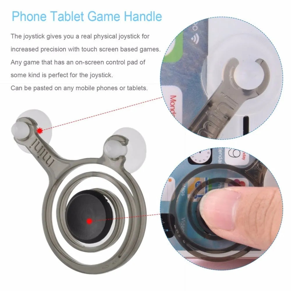 Pair of clear and black mini joysticks for mobile phone touch screen gaming