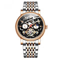 Men's T867 series tourbillon mechanical watch with waterproof design and luminous hands