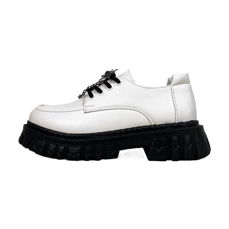Women's Duke Asterism coloured loafers with metal cross-shoulder strap and round toe