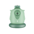 Dark green intelligent follow-up gimbal showing 360 rotation and phone mounting slot