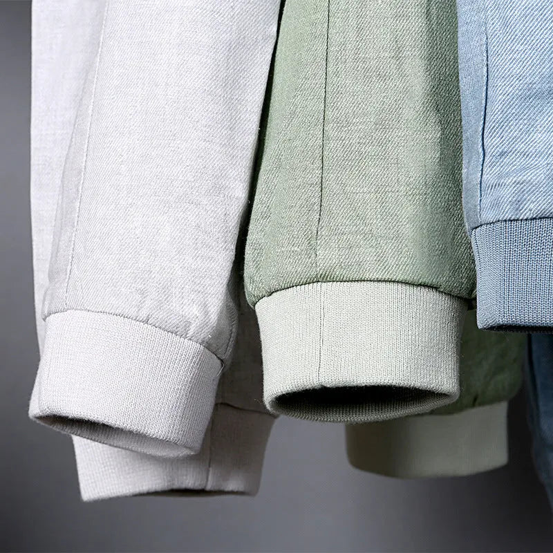 Men's thin cotton linen jacket in regular fit available in multiple colours and sizes